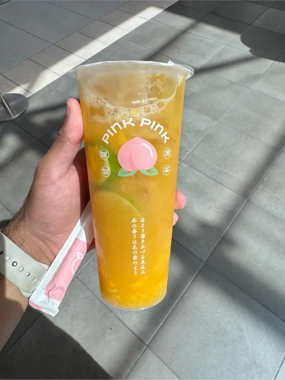mango green tea at Pink Pink Tea Shoppe