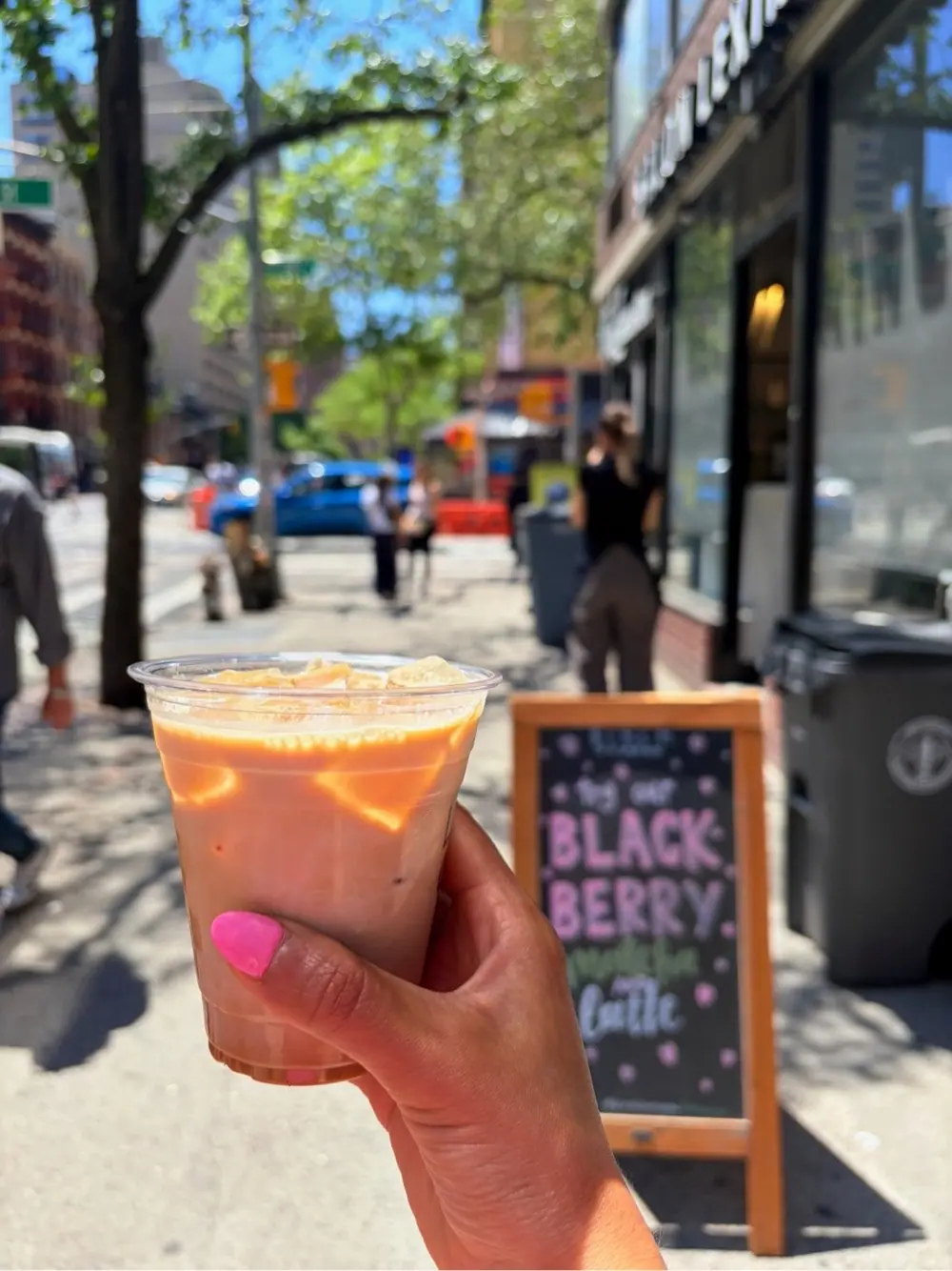 Iced latte at Birch Coffee