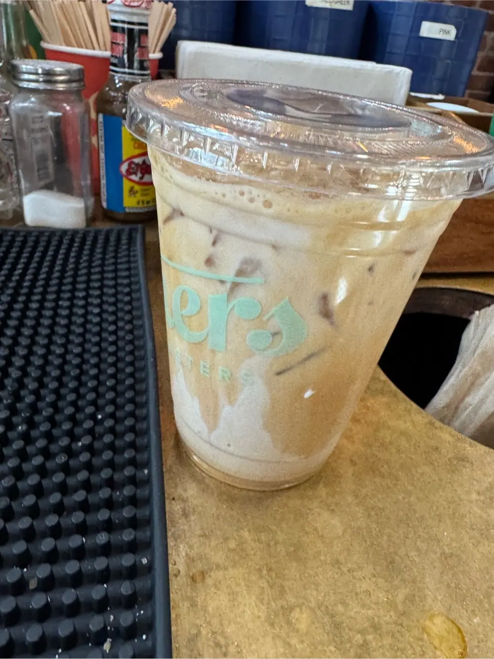 Iced vanilla Latte at Partners Coffee