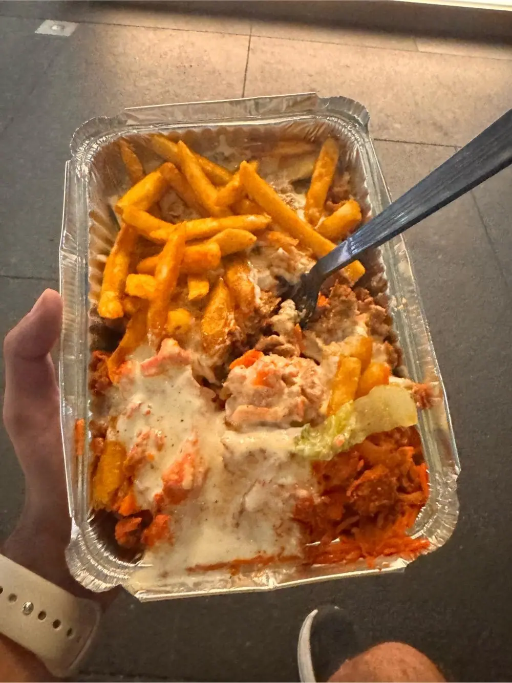 mix over rice at Adel's Famous Halal Food