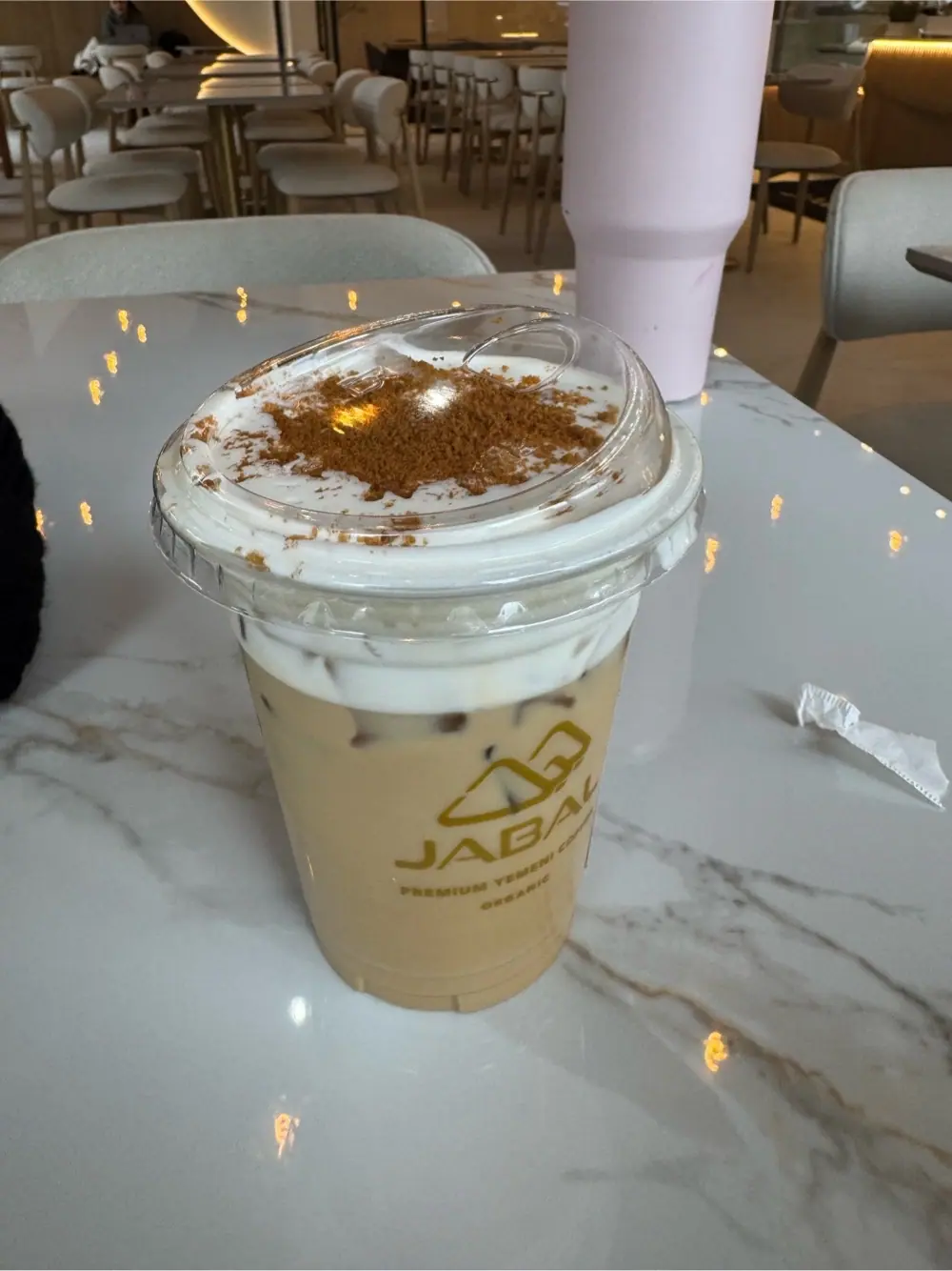 biscoff latte at Jabal Coffee House