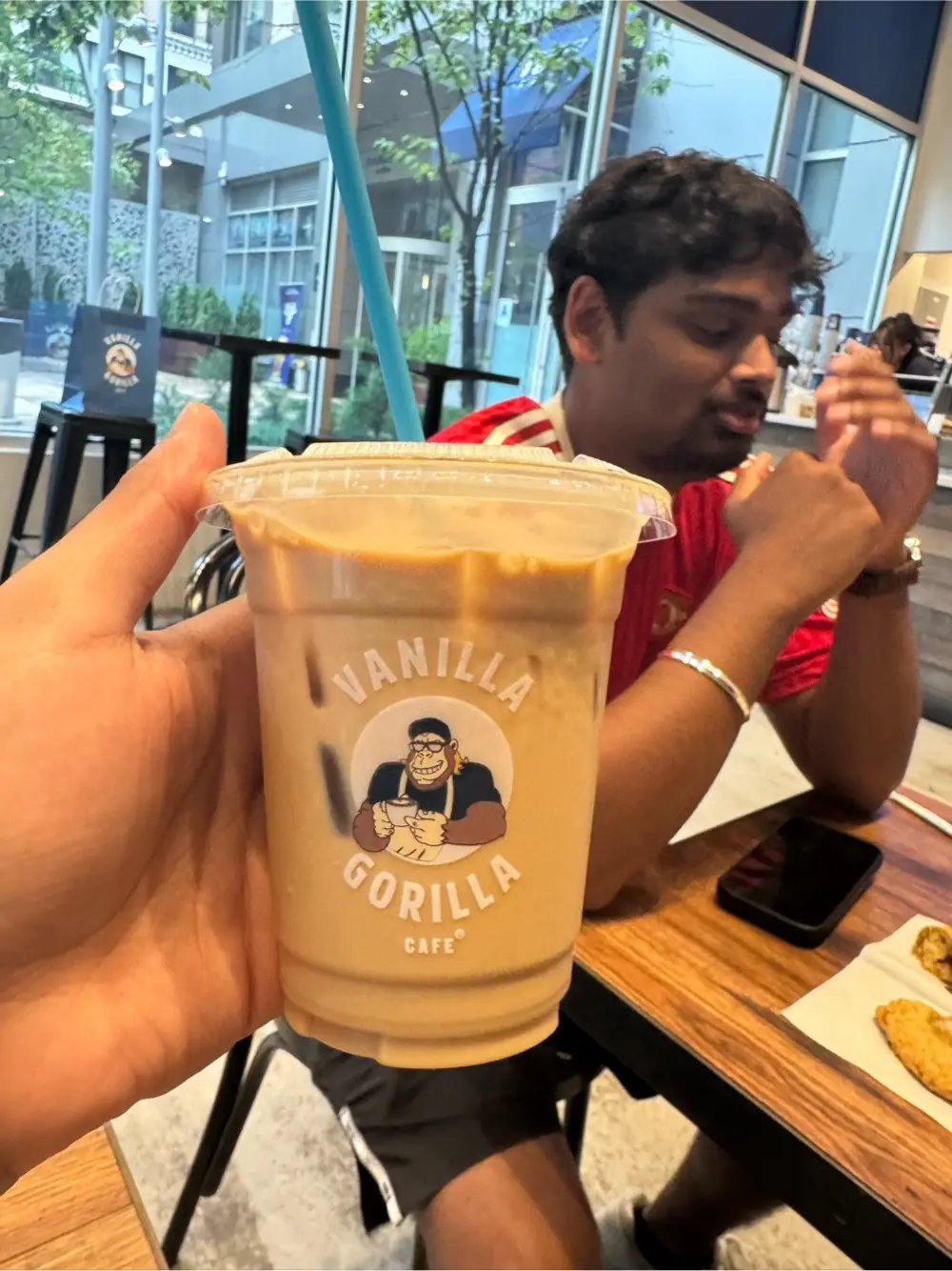Iced vanilla latte at Vanilla Gorilla Cafe