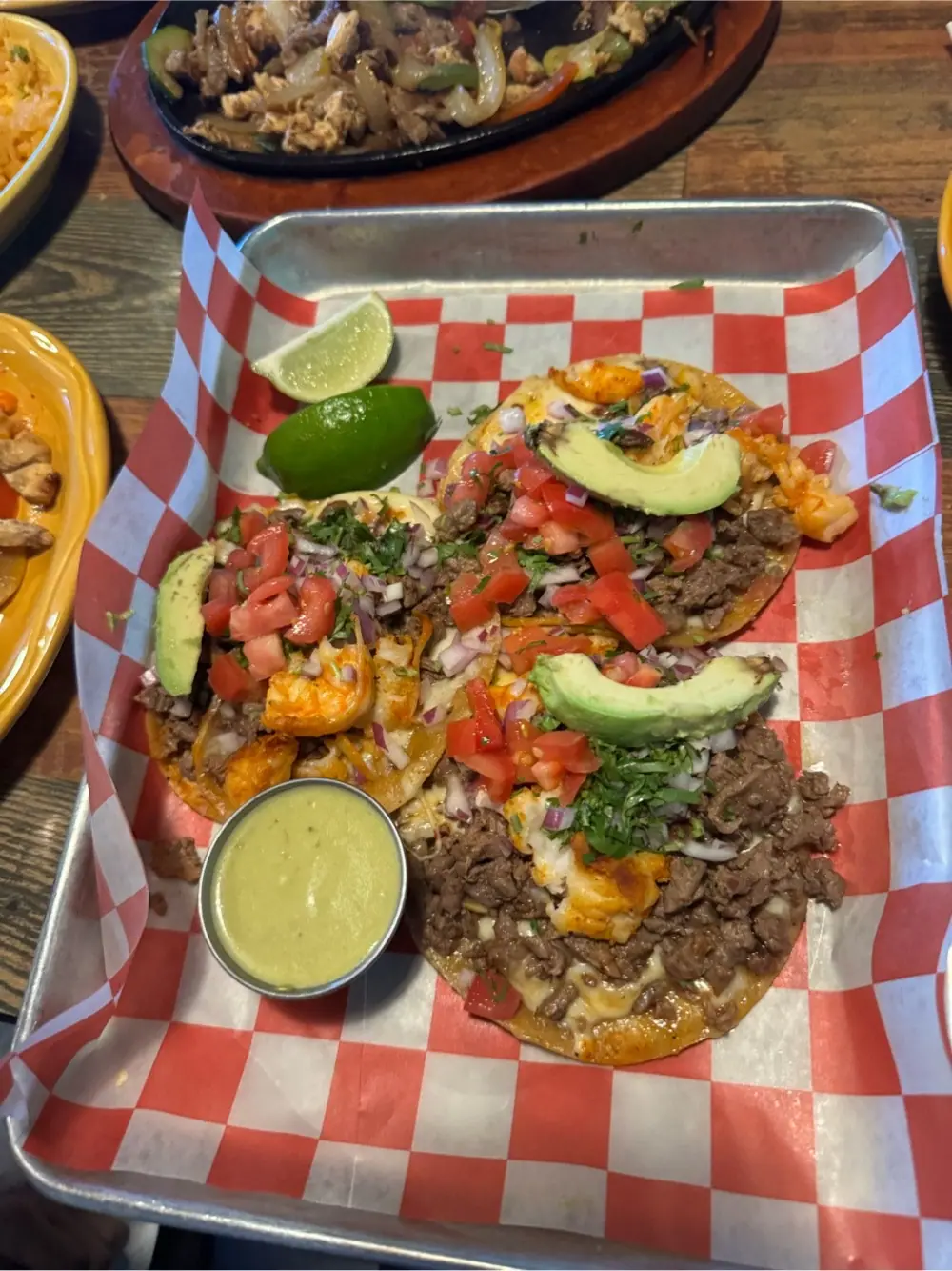 tacos at Las Palapas Mexican Restaurant
