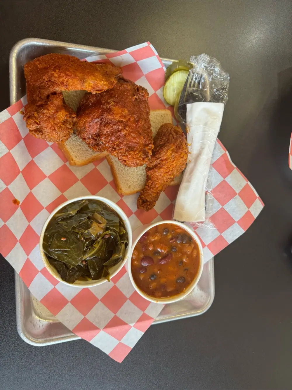 Fried chicken plate at Ma Lou's Fried Chicken