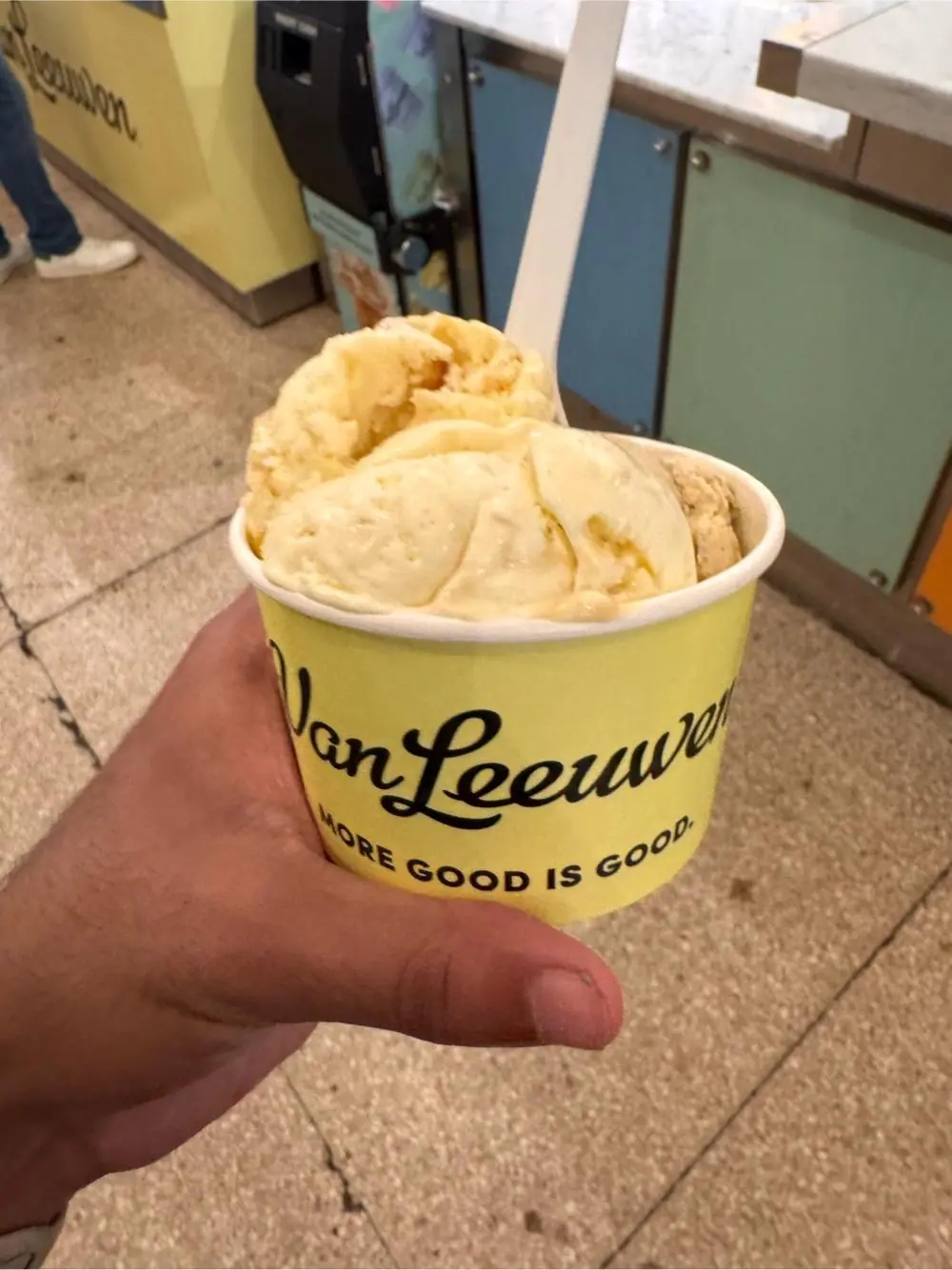 Brown sugar cookie dough brownie + honeycomb at Van Leeuwen Ice Cream