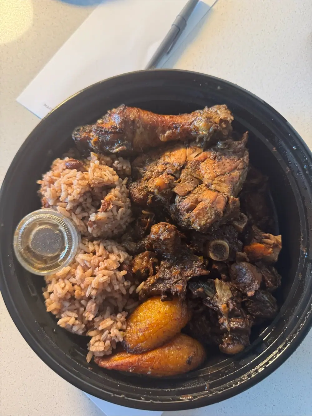 Jerk chicken plate at BackAYard Caribbean Grill