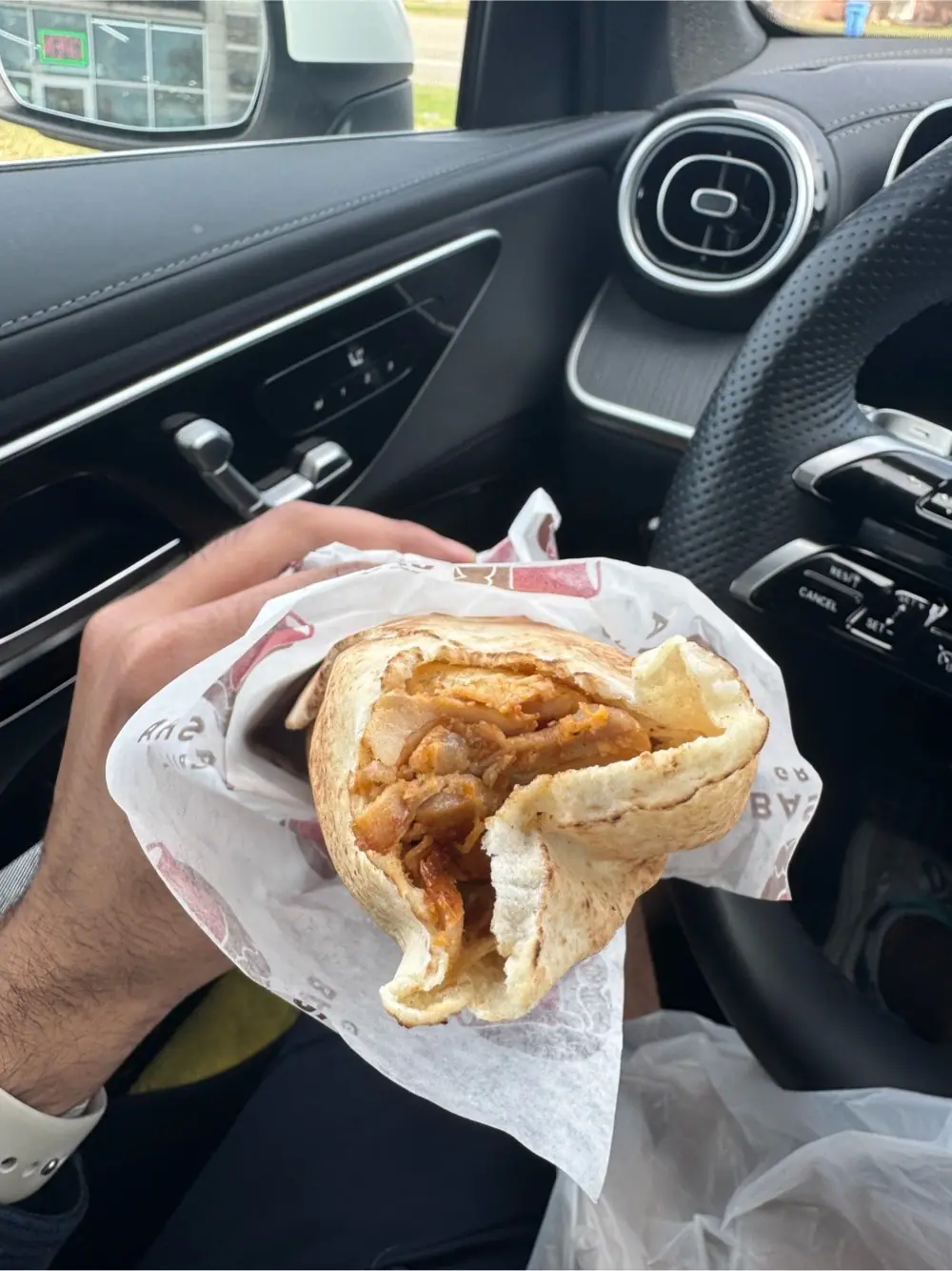 chicken shawarma at Basha Grill