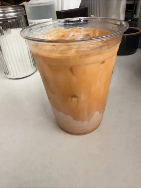 cookie butter latte at Origin Cafe + Wine Bar