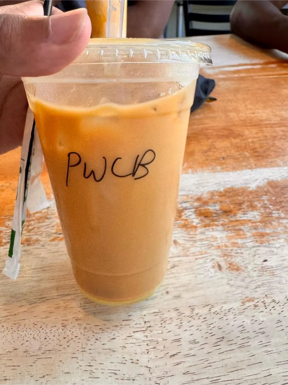 Pistachio white chocolate cold brew at Fremont Coffee Company