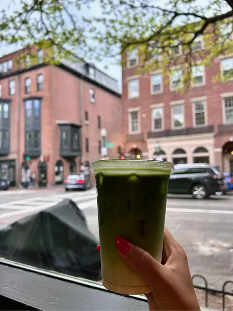 White chocolate matcha at Blank Street Coffee