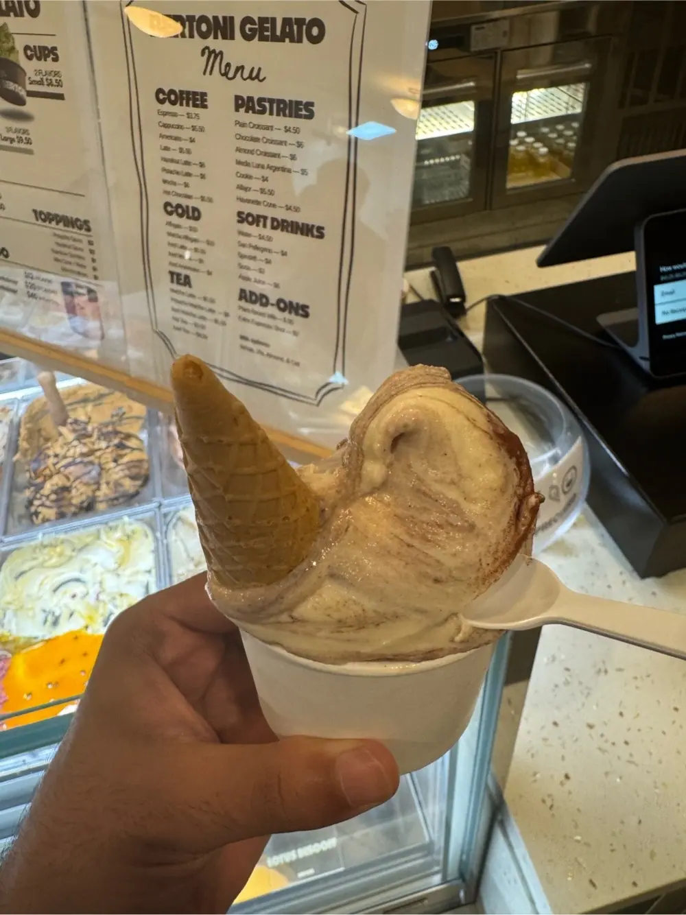 snickers at Bertoni Gelato