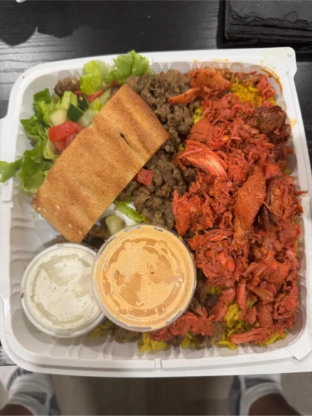 combo over rice at Halal Gyro Express & Kebab