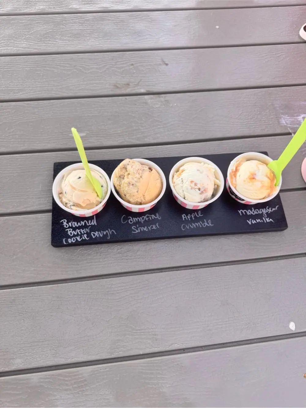 flight at Blank Slate Creamery