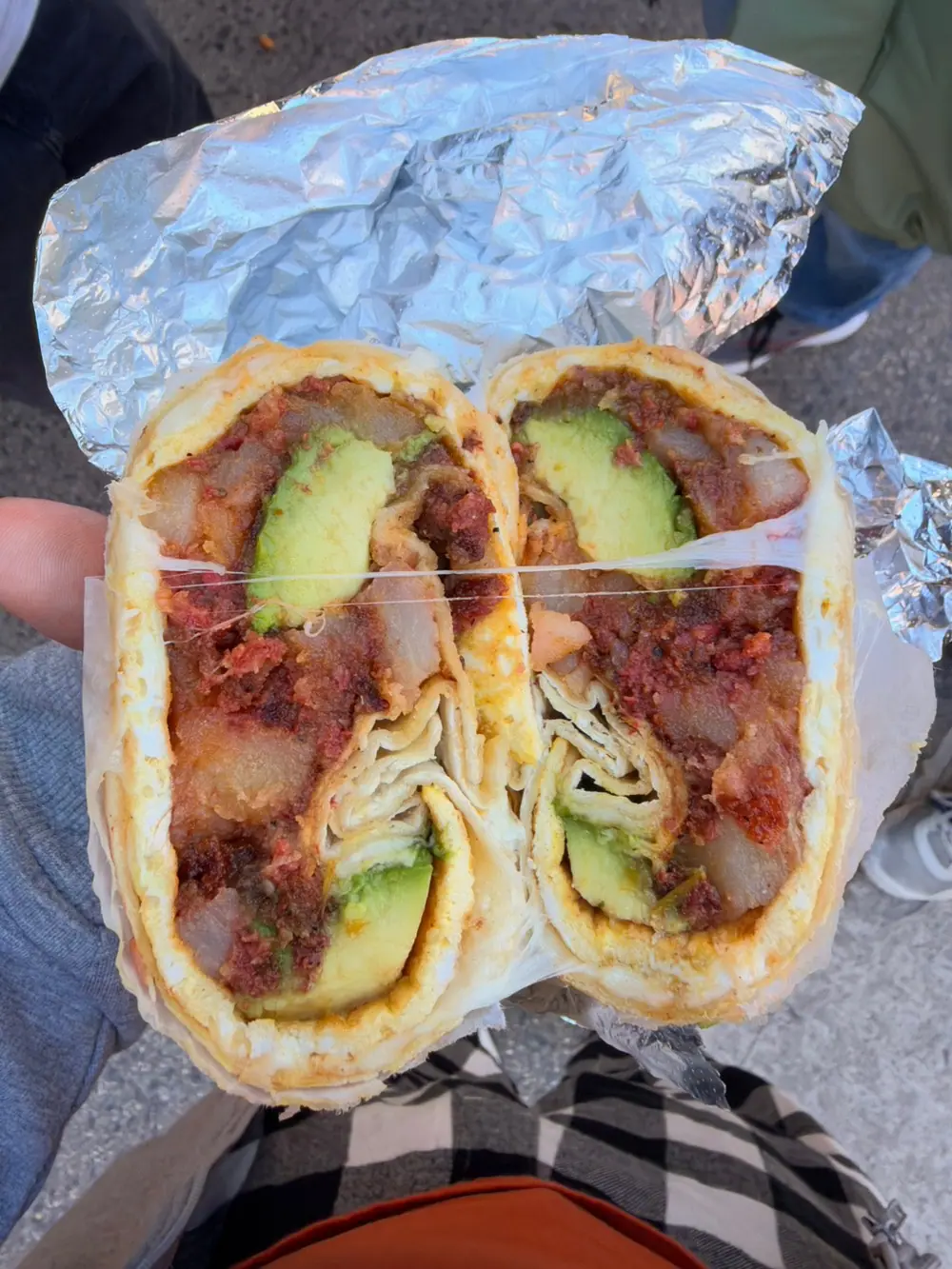 Breakfast burrito at G's Coffee Shop