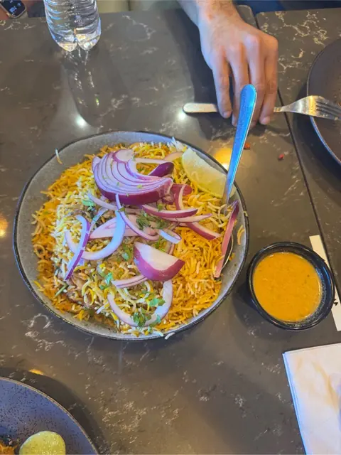 chicken dum biryani at Hyderabad house Indian Restaurant & Bakery