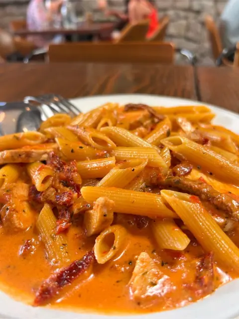 penne a la vodka at The Pastaria & Market