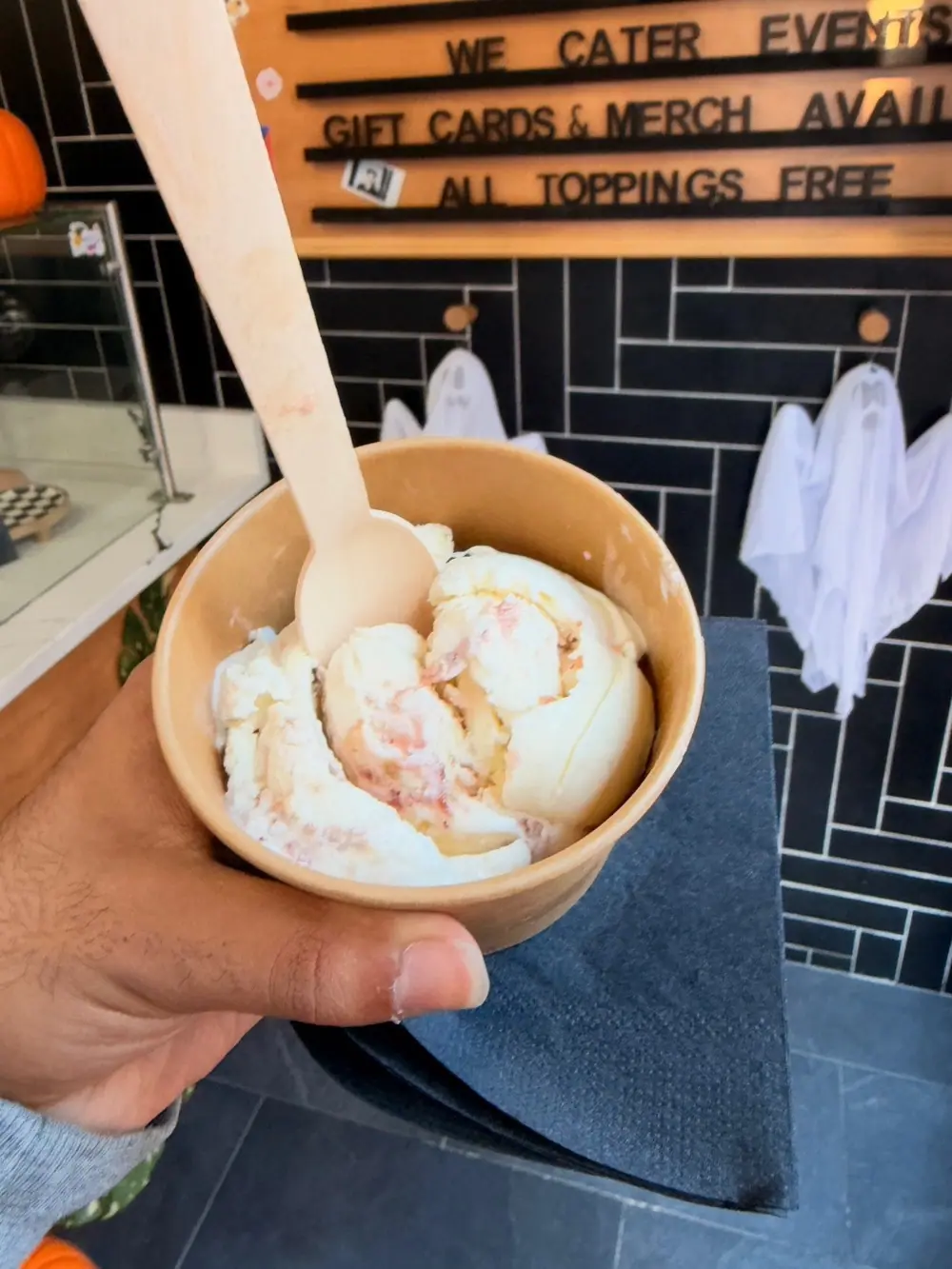 Messy girl at Lost Borough Ice Cream