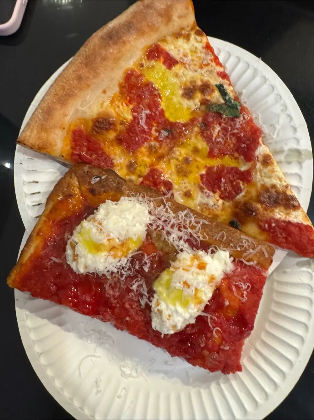 Burrata slice at Pop’s Pizza of East Village