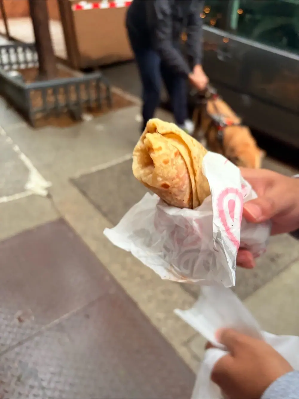 Chicken tikka kati roll at Desi Galli