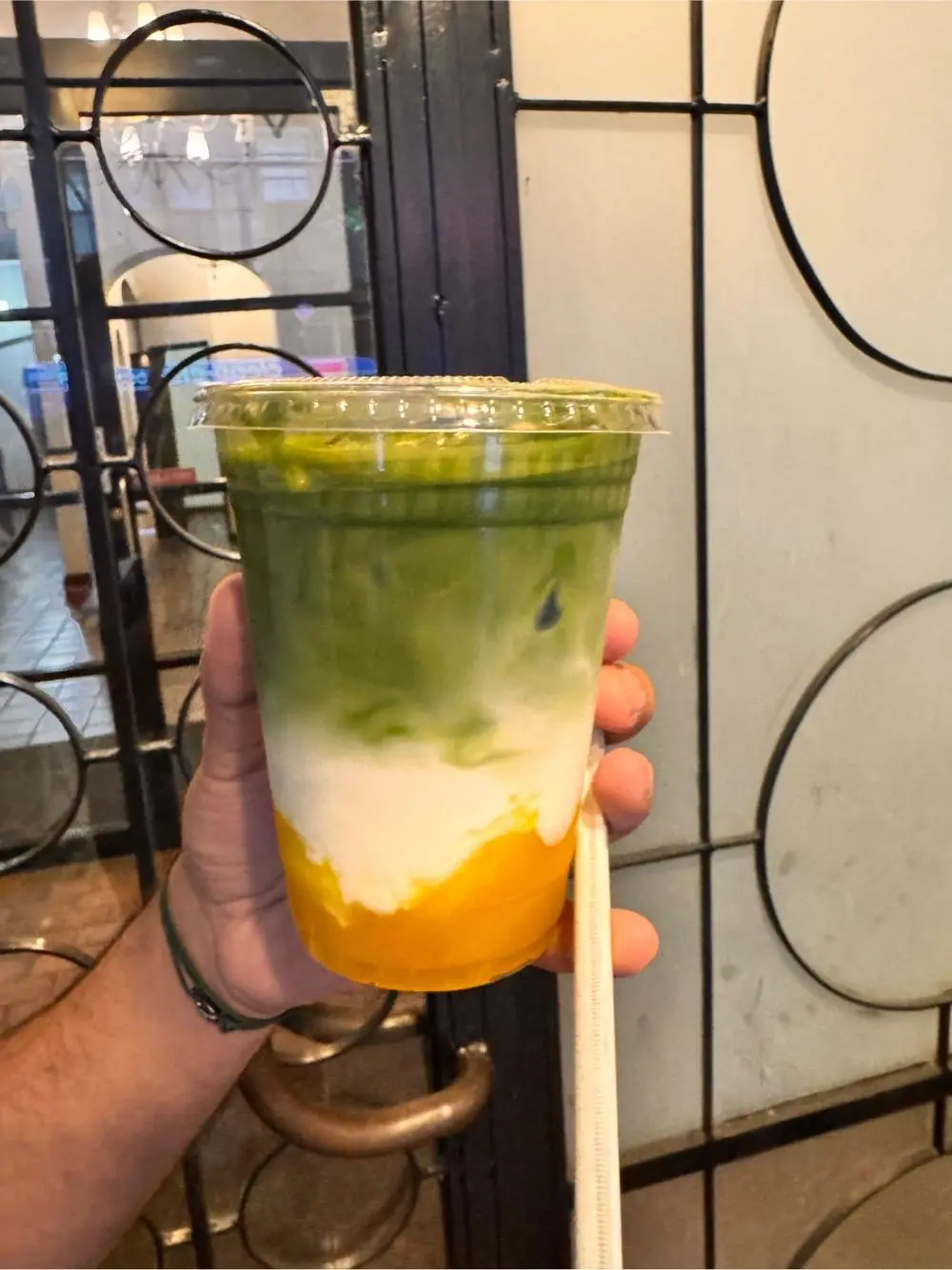 Mango matcha at mika's direction