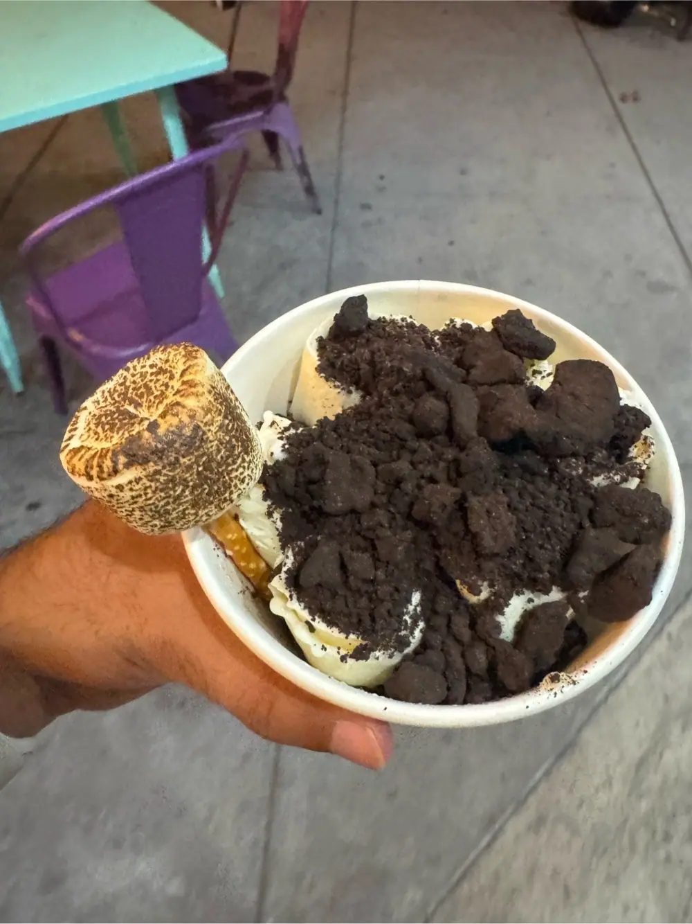 ice cream at Icicles