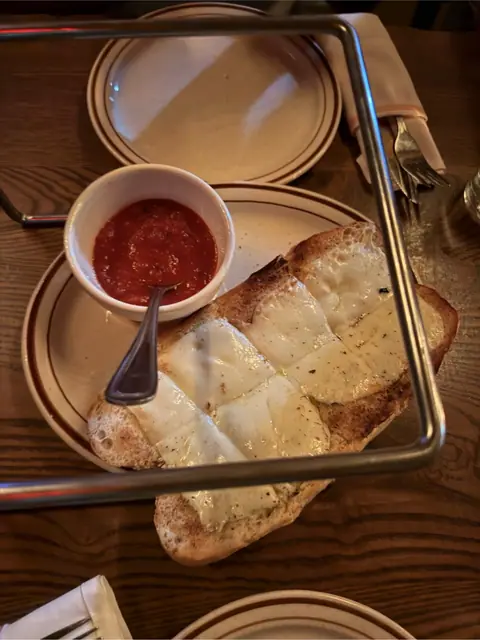 Garlic bread at Joe & Pat’s NYC