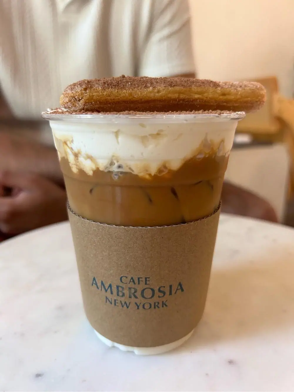 Tiramisu latte at Cafe Ambrosia New York