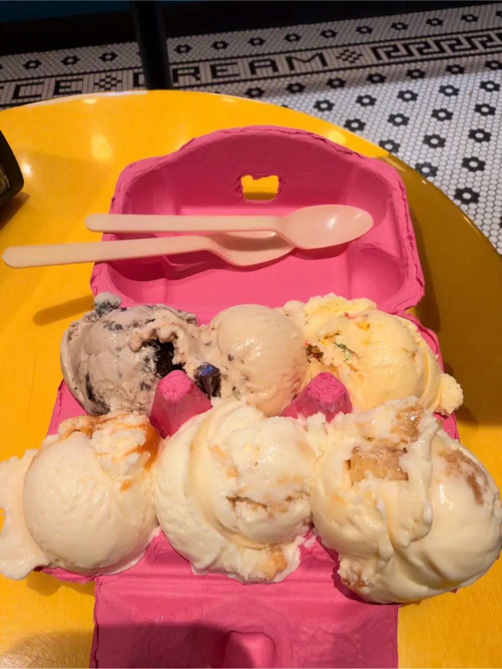 Ice cream flight at Ample Hills Creamery Astoria