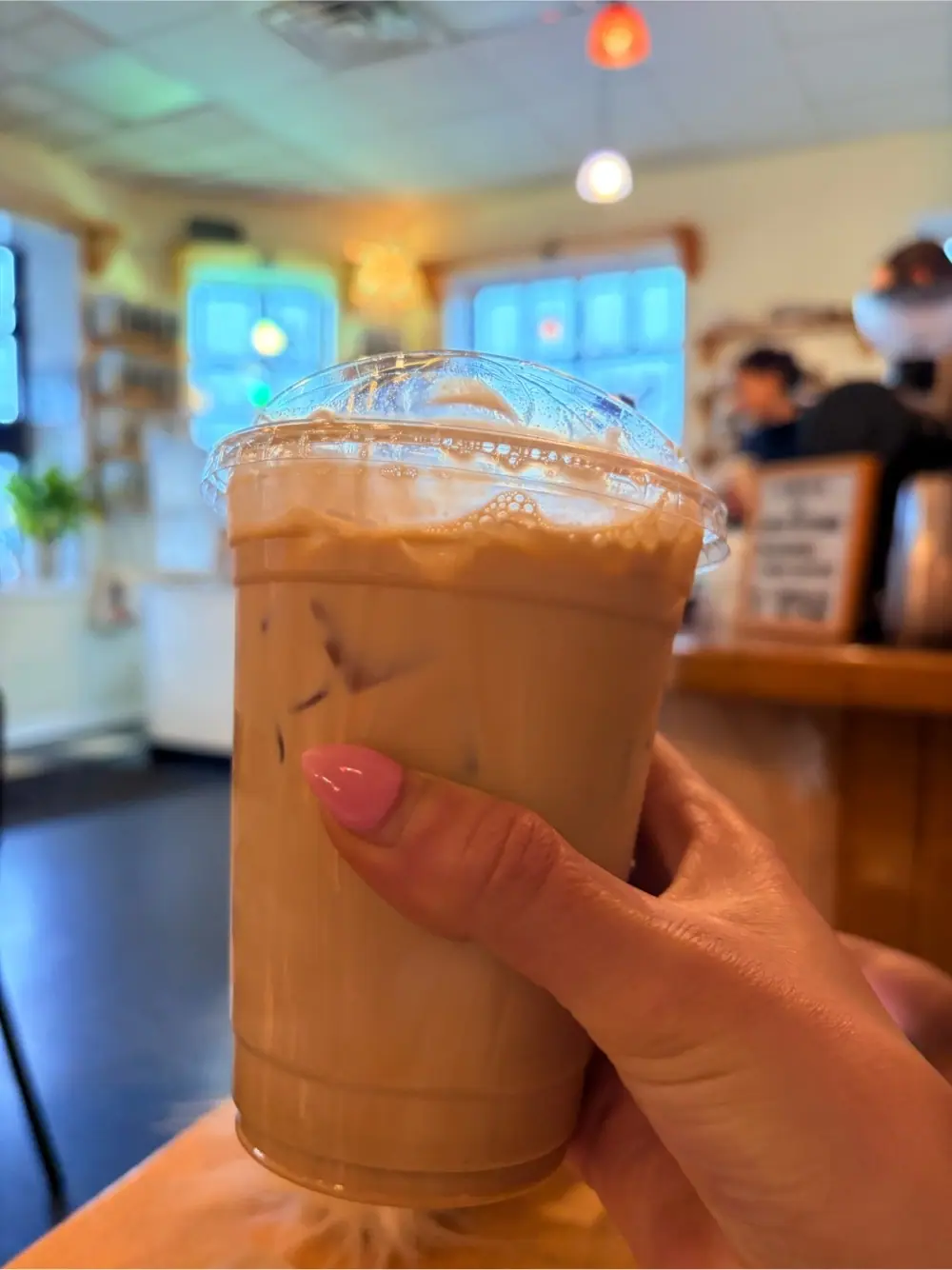 caramel latte at Espresso Elevado