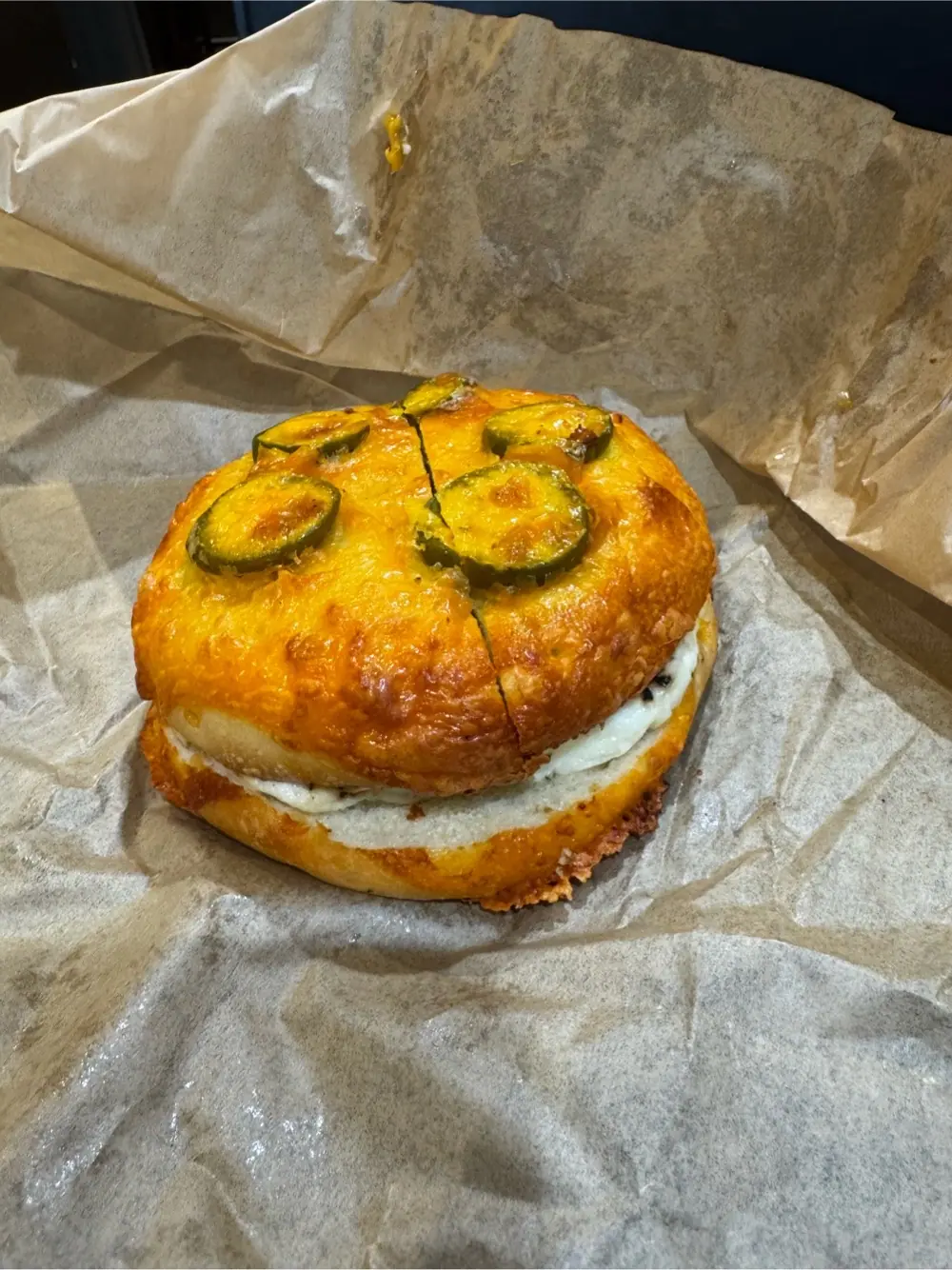 bagel at Bruegger's Bagels