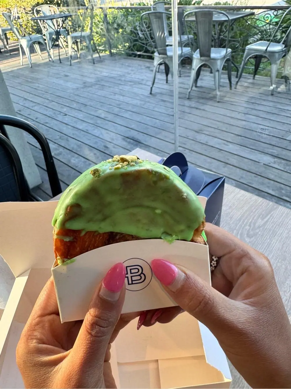 pistachio croissant at Paris Baguette