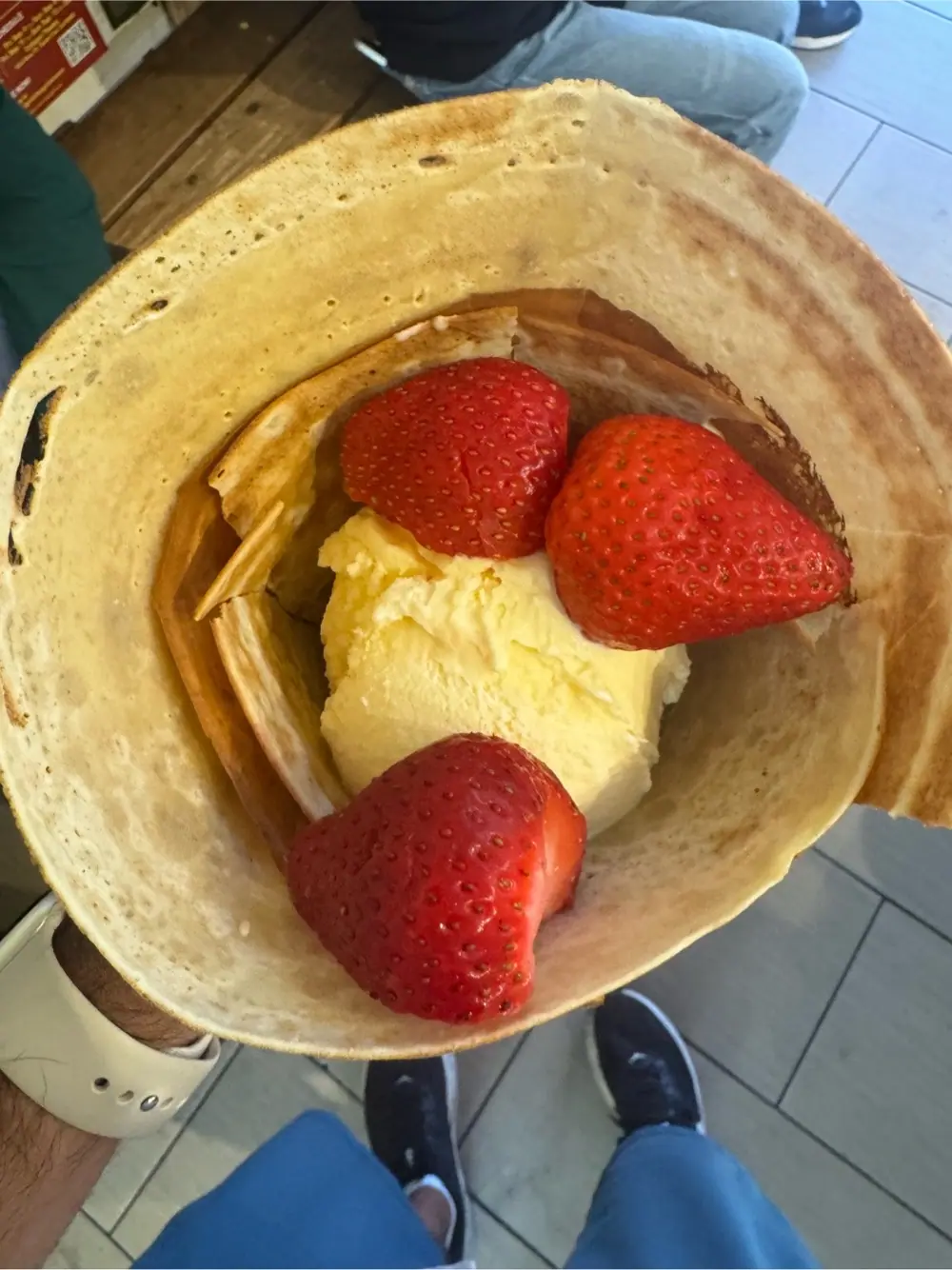 Ice cream crepe at Genki Crepes & Mini Mart