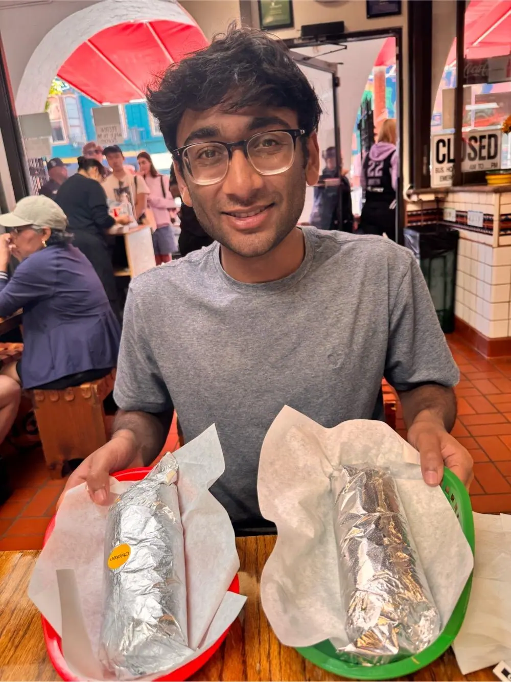 rishith at La Taqueria