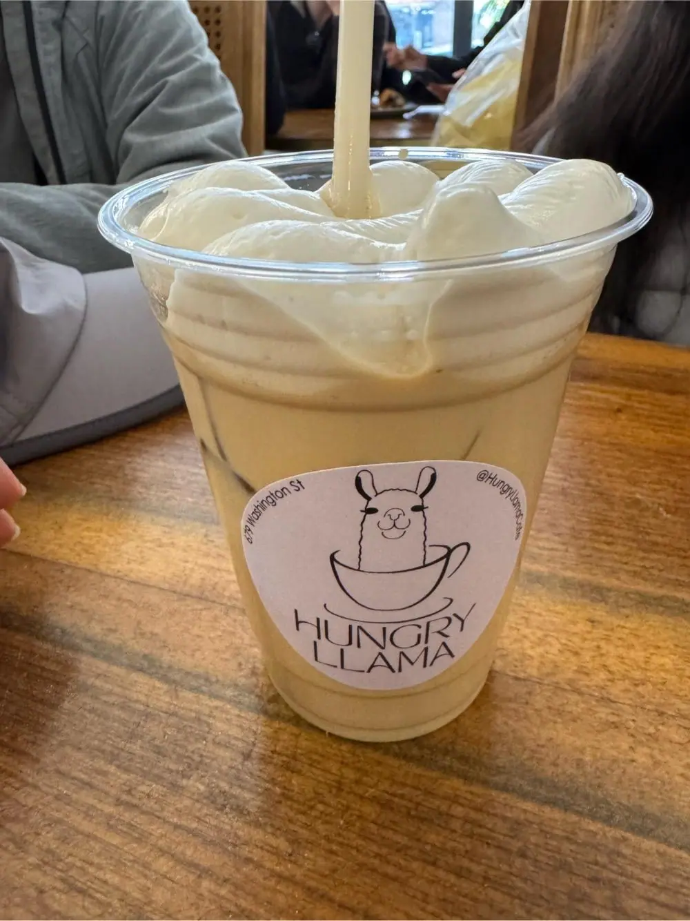 Whipped honey latte at Hungry Llama