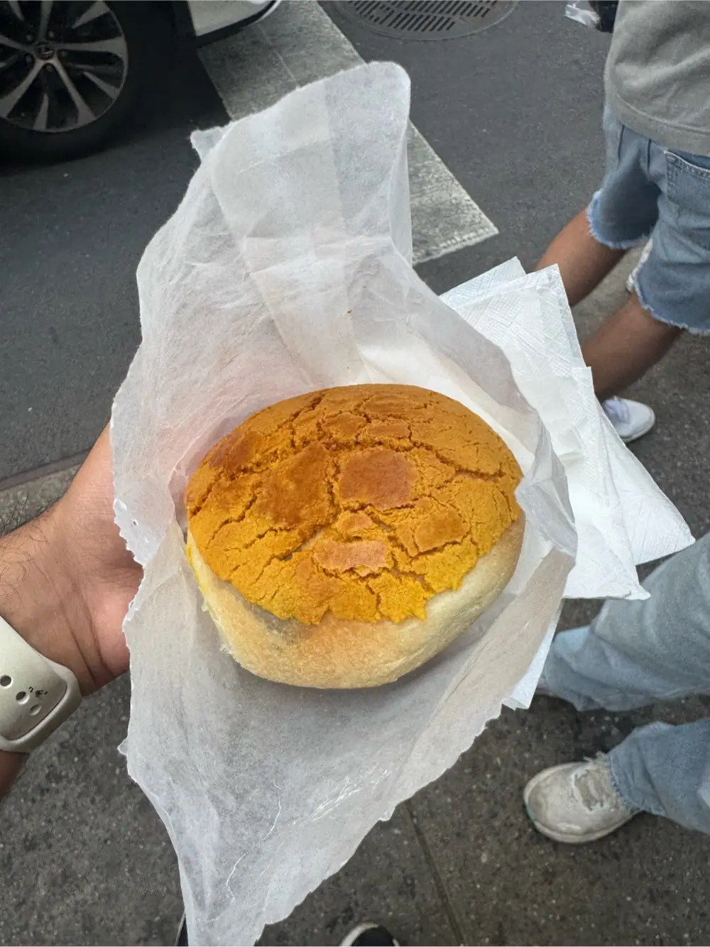 Pineapple pork bun at Mei Lai Wah