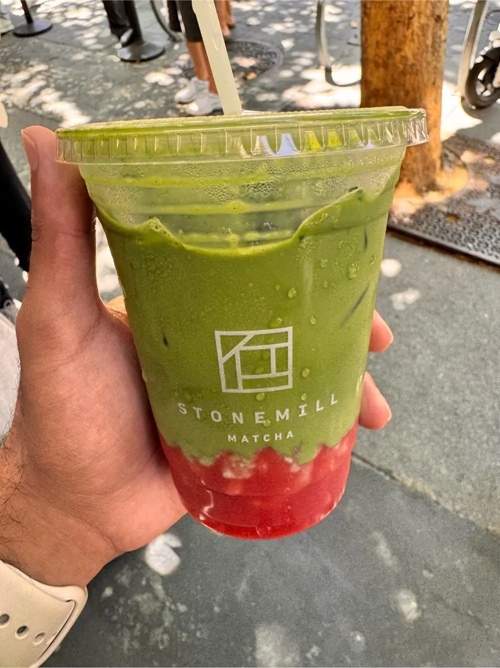 Strawberry matcha at Stonemill Matcha