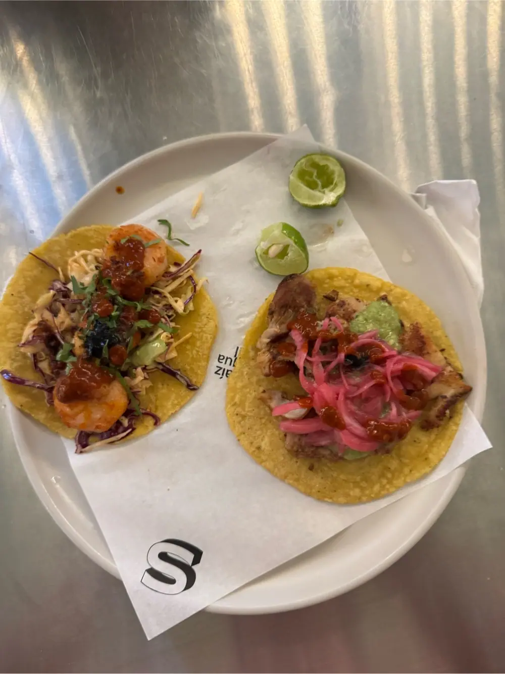 Shrimp taco at Santo Taco