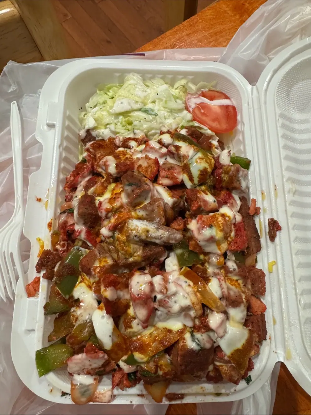 Combo plate at Santa Halal Food