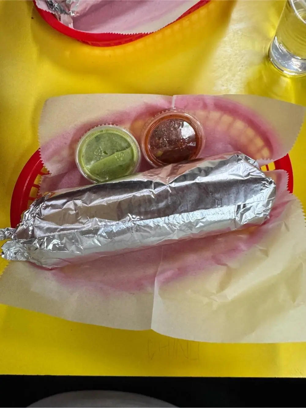 Super burrito at Taquería El Farolito