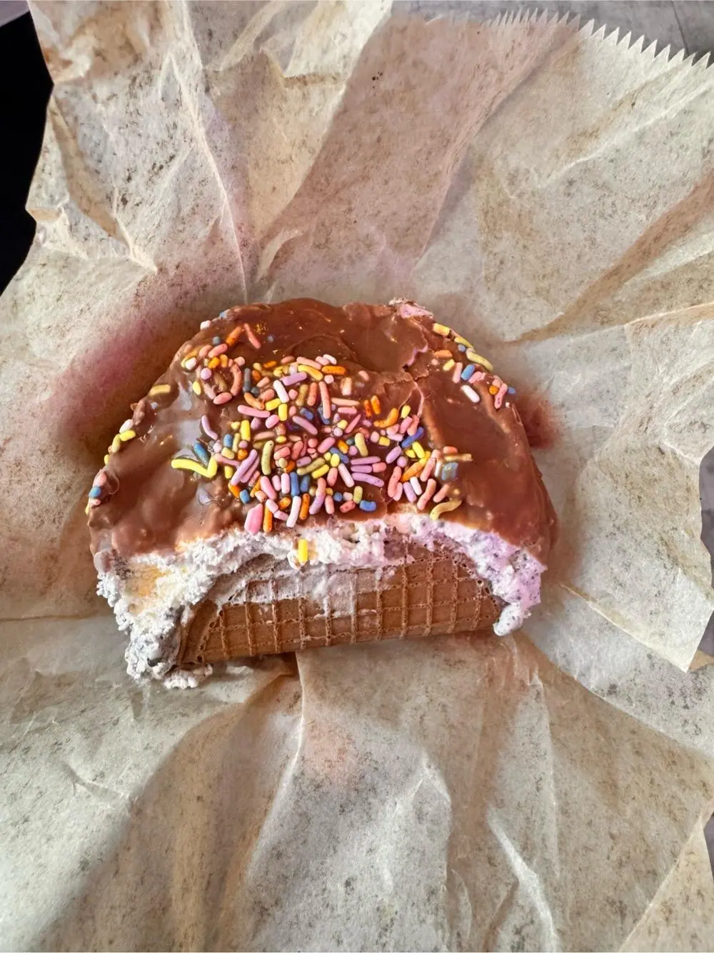 Ice cream tacos at Rocko's Ice Cream Tacos