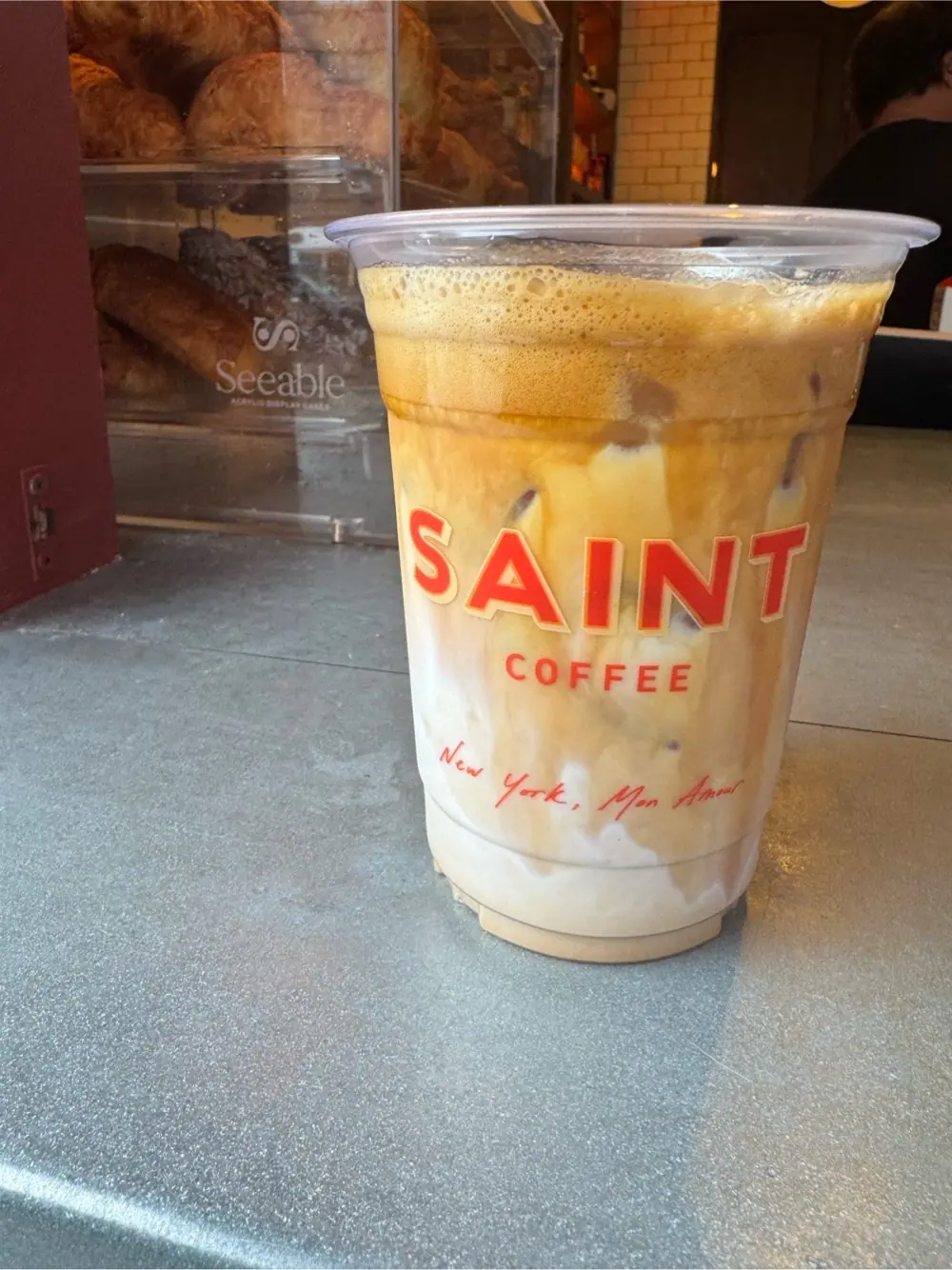 Saint latte at SAINT COFFEE BAR
