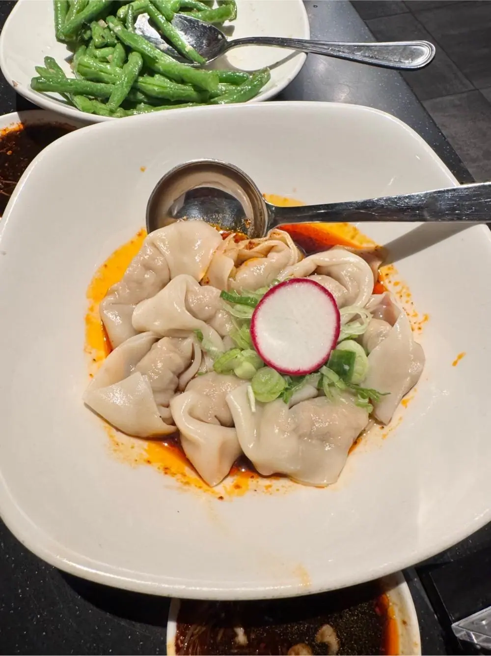 Spicy wontons at Din Tai Fung