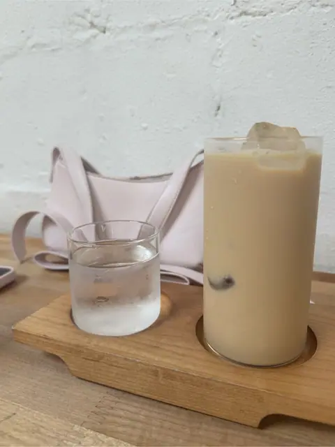 Iced latte at SEY Coffee