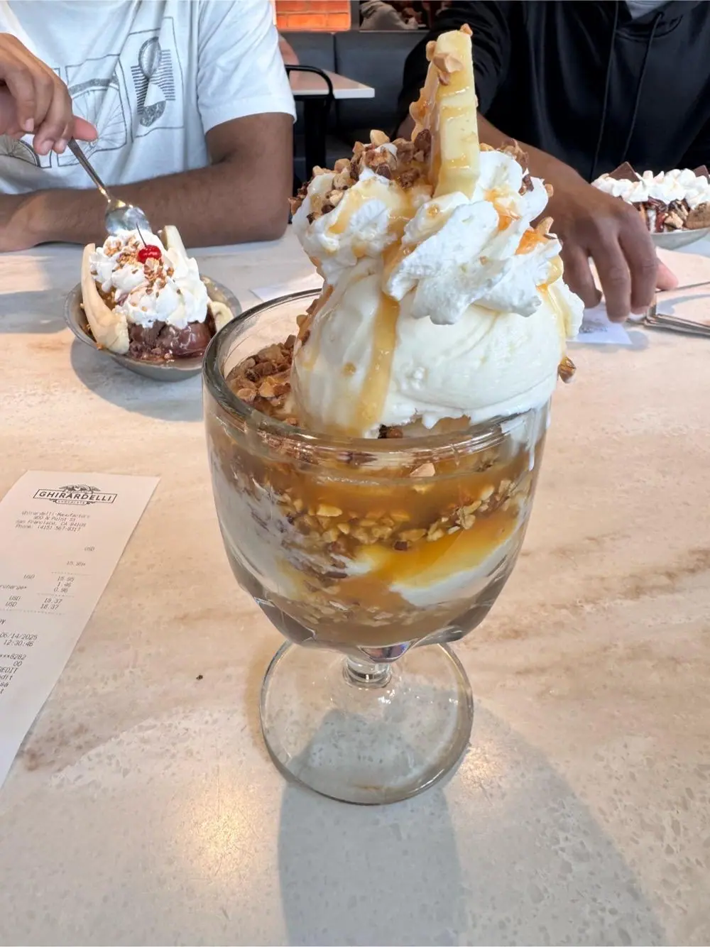 gold rush at Ghirardelli Ice Cream & Chocolate Shop