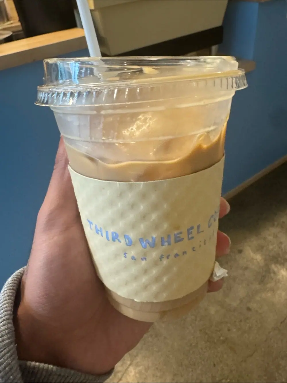 vanilla latte at Third Wheel Coffee