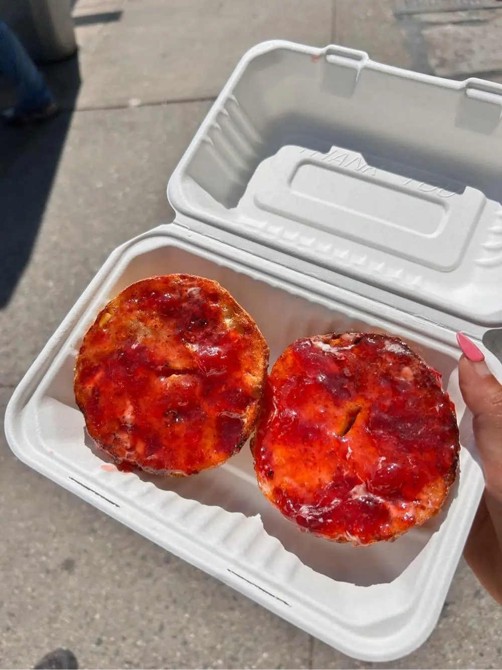 Butter and jam at Apollo Bagels