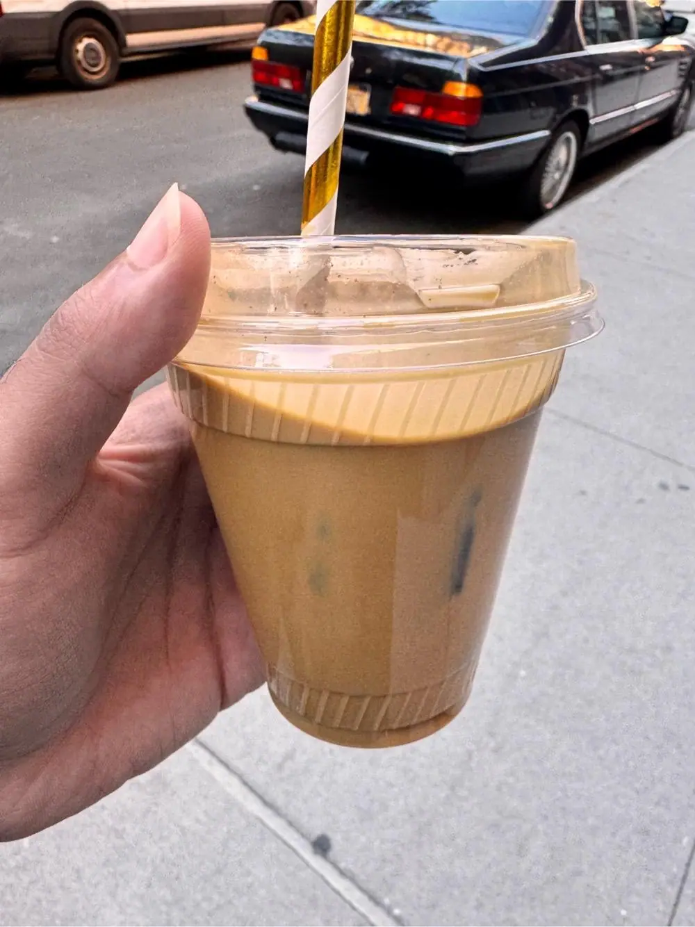 Salted brown butter oat latte at Caffe Paradiso