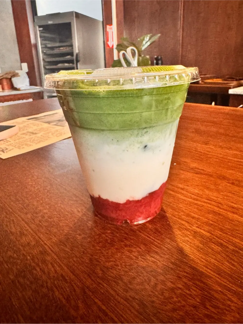 Strawberry matcha at Verse