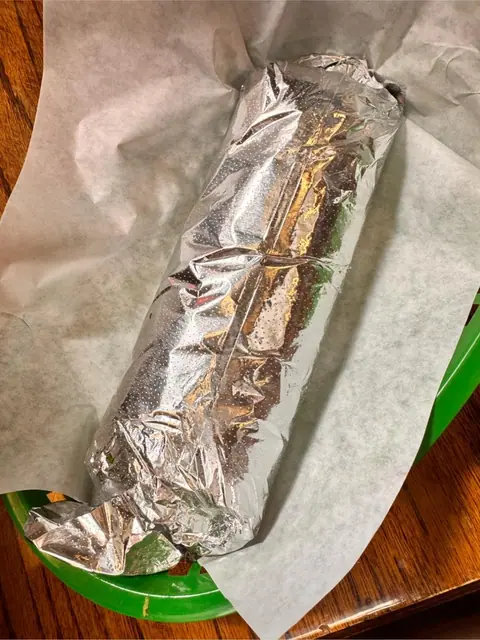 burrito at La Taqueria