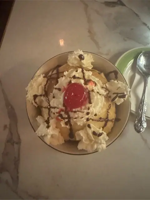 Fried ice cream at Saranrom Thai